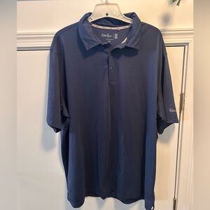 Walter Hagen Shirt Mens Sz 2XL Golf Polo Short Sleeve Navy Blue